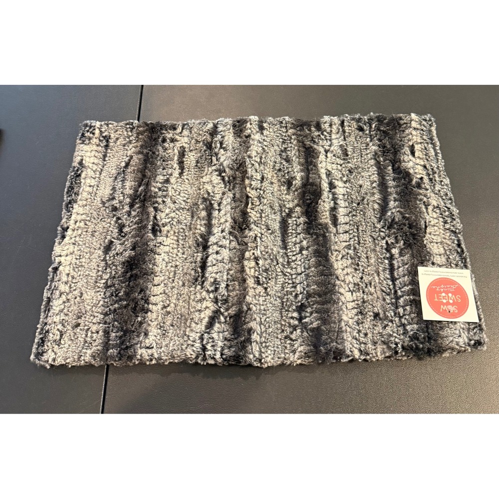 Sew Sweet Minky Designs 21x13 Pillow Cover Gray Black Marbled Plush Luxury NEW